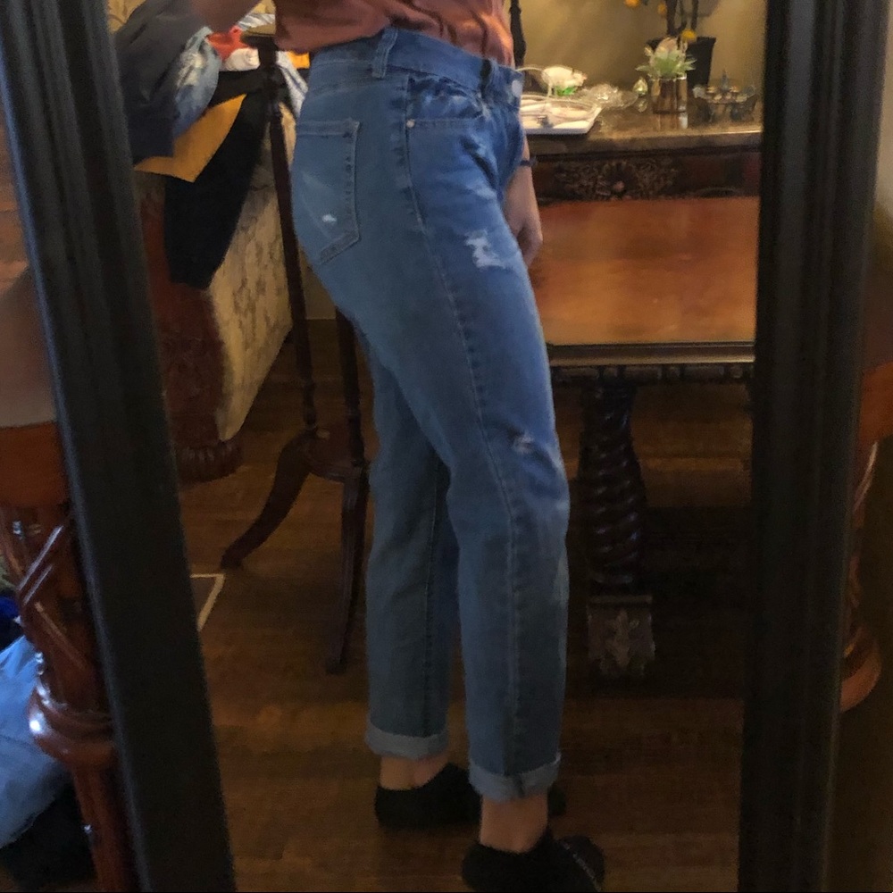 Slightly-Ripped Mom Jeans